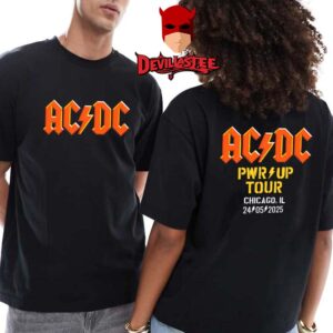 ACDC Chicago IL 2025 Soldier Field On May 24th Power Up North American Tour Two Sided T-Shirt