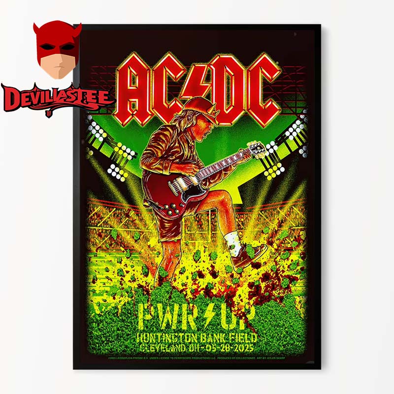 ACDC Cleverland OH 2025 Huntington Bank Field On May 28th Power Up North American Tour Home Decor Poster Canvas ACDC Cleverland OH 2025 Huntington Bank Field On May 28th Power Up North American Tour Home Decor Poster Canvas