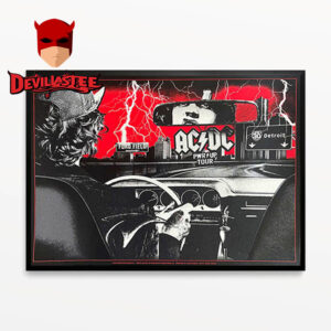 ACDC Detroit 2025 Ford Field Michigan On April 30th PWR UP Tour North America Home Decor Poster Canvas
