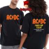 ACDC Madrid Spain 2025 Riyadh Air Metropolitano On July 12th 7th Power Up World Tour Two Sided T-Shirt