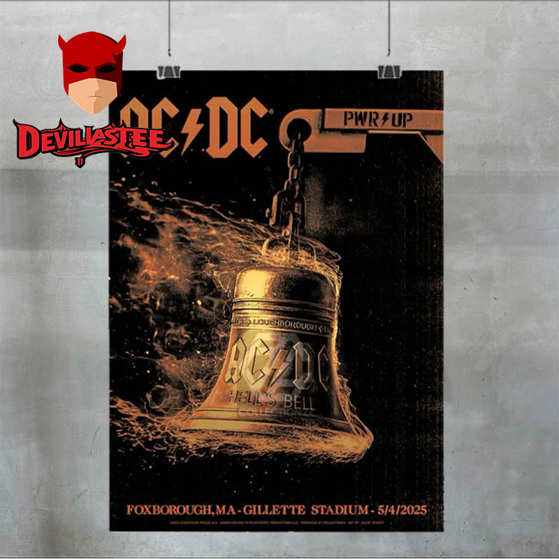ACDC Foxborough 2025 Gillette Stadium MA On May 4th PWR UP Tour Home Decor Poster Canvas ACDC Foxborough 2025 Gillette Stadium MA On May 4th PWR UP Tour Home Decor Poster Canvas