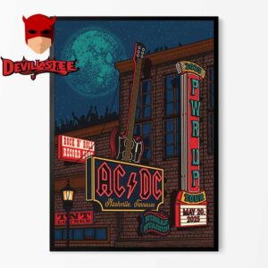 ACDC Nashville Tennesse 2025 Nissan Stadium On May 20th Home Decor Poster Canvas