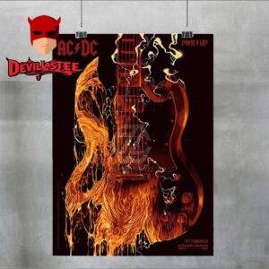 ACDC Pittsburgh 2025 Acrisure Stadium On May 8th PWR UP Tour Home Decor Poster Canvas