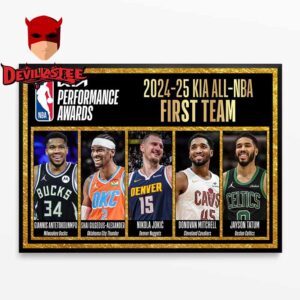 All NBA First Team 2025 Season Performance Awards Home Decor Poster Canvas