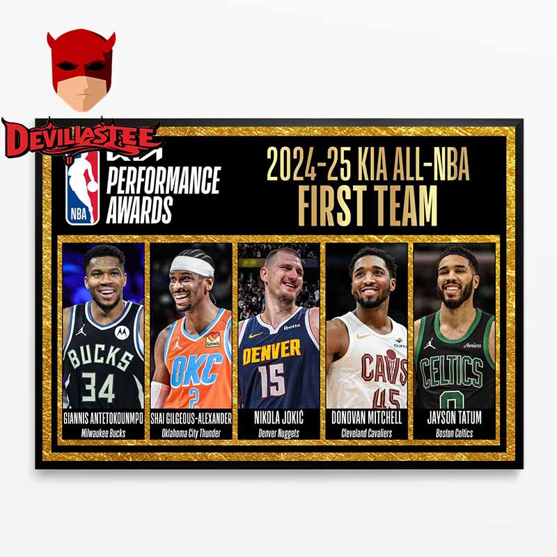 All NBA First Team 2025 Season Performance Awards Home Decor Poster Canvas All NBA First Team 2025 Season Performance Awards Home Decor Poster Canvas