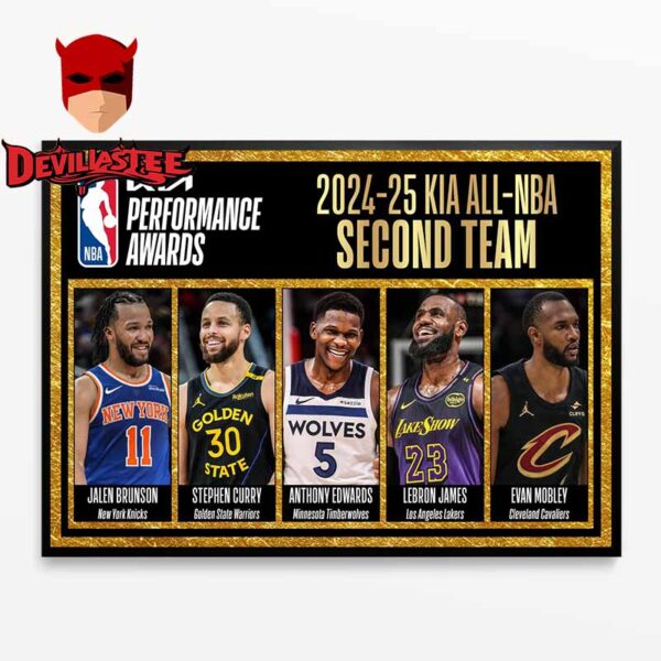 All NBA Second Team 2025 Season Performance Awards Home Decor Poster Canvas