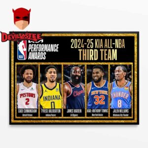 All NBA Third Team 2025 Season Performance Awards Home Decor Poster Canvas