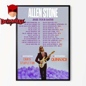 Allen Stone 2025 Tour Dates Home Decor Poster Canvas