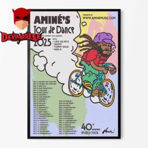 Aminé Tour De Dance 2025 Portland Skinny Leg Legend Tour Dates Home Decor Poster Canvas
