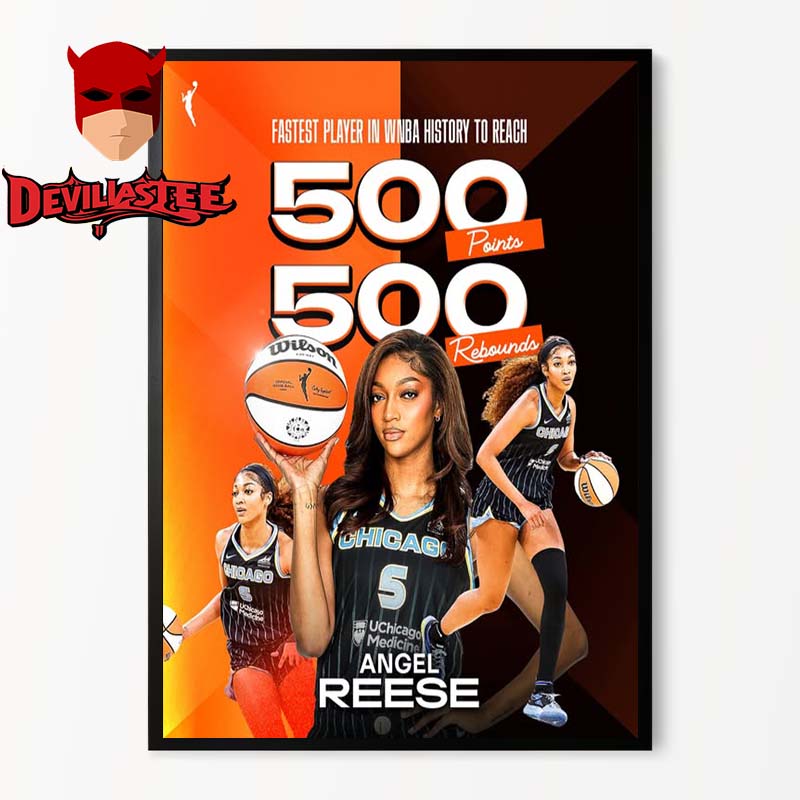 Angel Reese 500 Career Points Fastest Player In WNBA History To Reach Home Decor Poster Canvas Angel Reese 500 Career Points Fastest Player In WNBA History To Reach Home Decor Poster Canvas