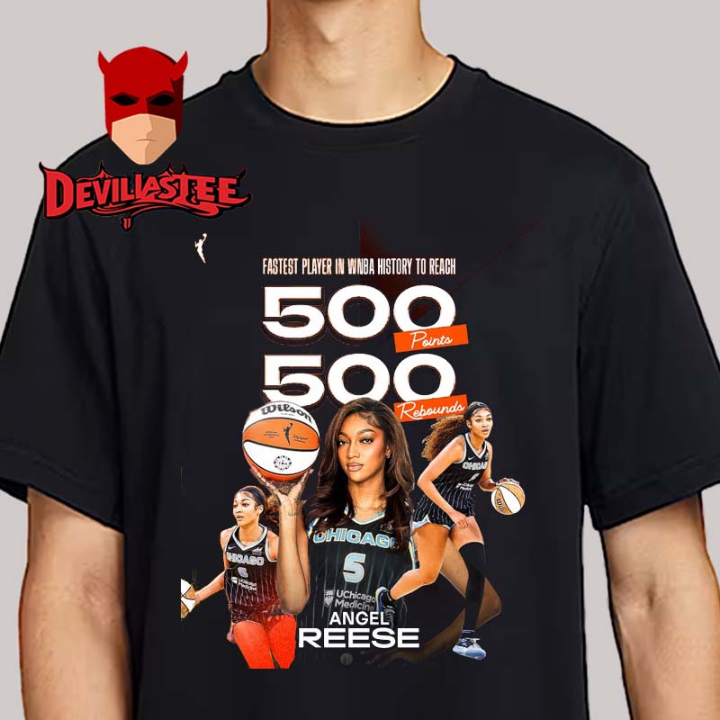 Angel Reese 500 Career Points Fastest Player In WNBA History To Reach Unisex T-Shirt Angel Reese 500 Career Points Fastest Player In WNBA History To Reach Unisex T-Shirt
