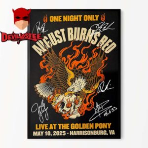 August Burns Red Harrisonburg VA 2025 The Golden Pony On May 10th Signed Home Decor Poster Canvas