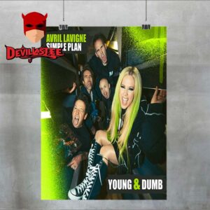 Avril Lavigne Young And Dumb New Song Single Cover For Tour 2025 With Simple Plan Home Decor Poster Canvas