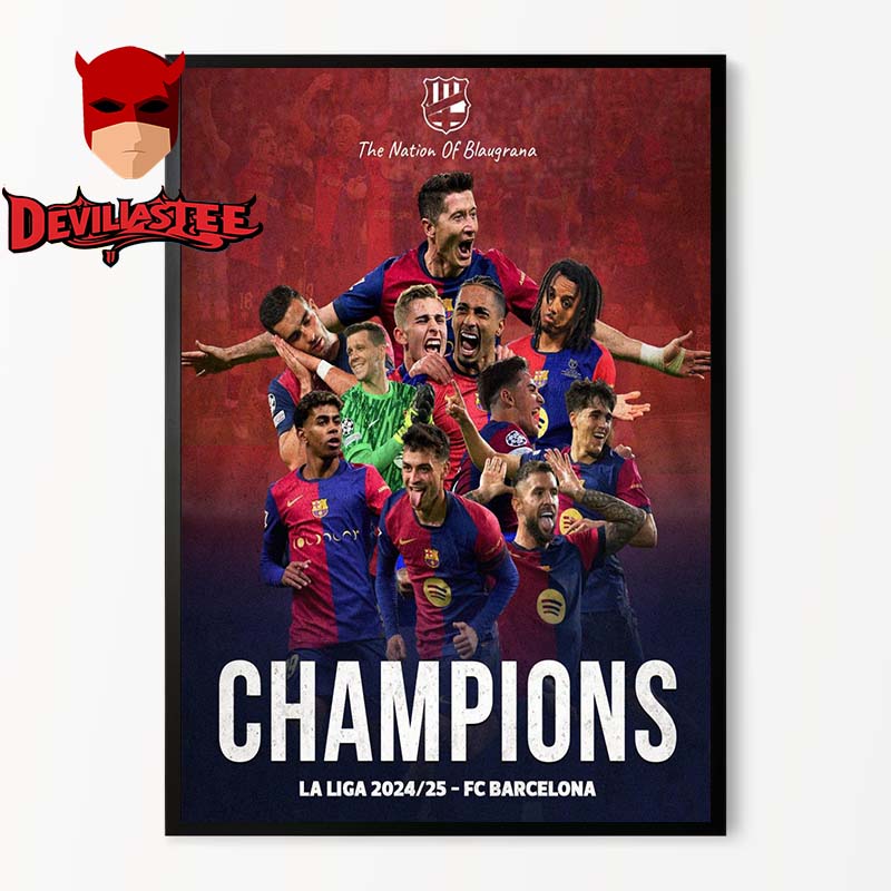 Barcelona 2025 Campeons La Liga Champions 28th Title The National Od Blaugrana Home Decor Poster Canvas Barcelona 2025 Campeons La Liga Champions 28th Title The National Od Blaugrana Home Decor Poster Canvas