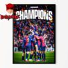 Barcelona Campeons La Liga 2025 Champions 28th Title Home Decor Poster Canvas