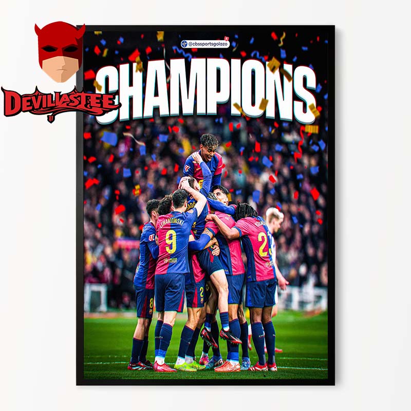 Barcelona 2025 La Liga Champions 28th Time Title Home Decor Poster Canvas Barcelona 2025 La Liga Champions 28th Time Title Home Decor Poster Canvas