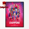 Barcelona Campeons La Liga Champions 2025 28th Title Home Decor Poster Canvas