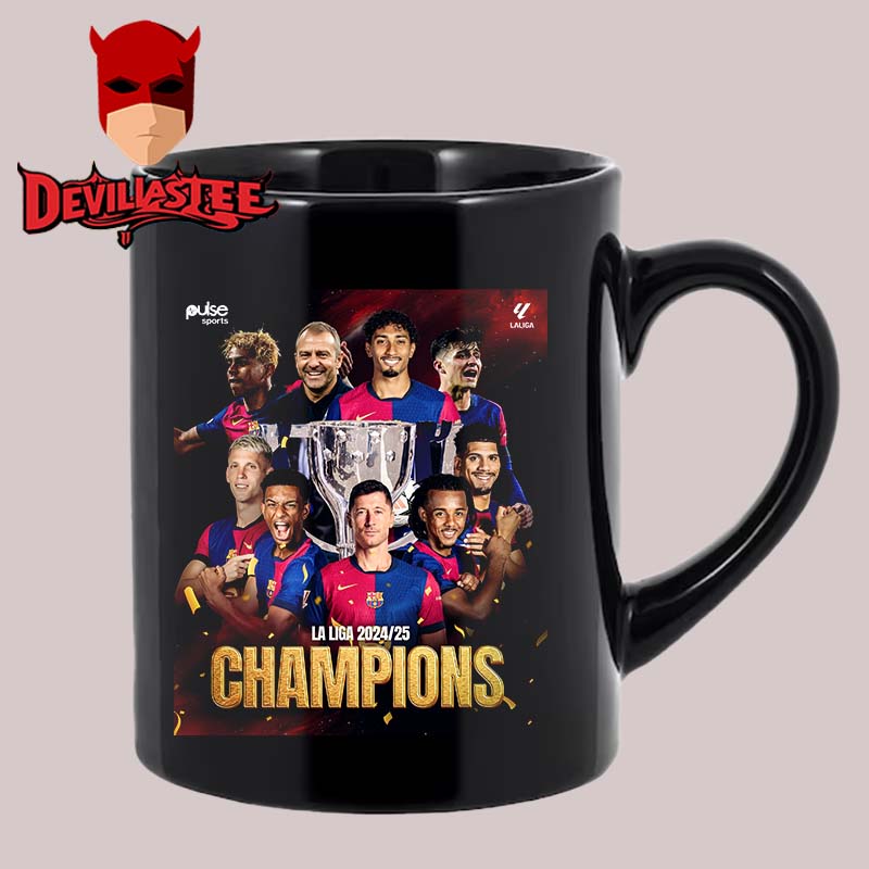 Barcelona La Liga Champions 2025 28th Time Ceramic Mug Cup Barcelona La Liga Champions 2025 28th Time Ceramic Mug Cup