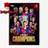 Barcelona Campeons La Liga Champions 2025 28th Title Home Decor Poster Canvas
