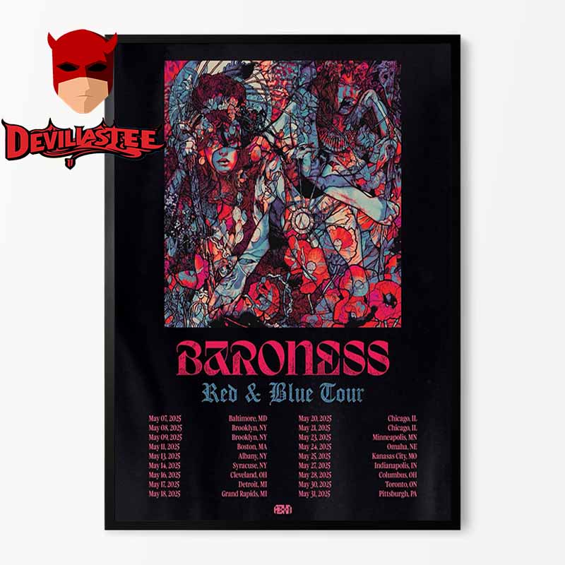 Baroness Red And Blue 2025 Tour Dates Home Decor Poster Canvas Baroness Red And Blue 2025 Tour Dates Home Decor Poster Canvas