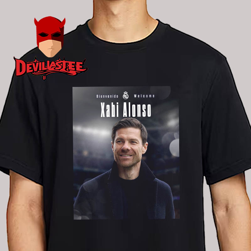Bienvenido Welcome Xabi Alonso To Real Madrid Unisex T-Shirt Bienvenido Welcome Xabi Alonso To Real Madrid Unisex T-Shirt