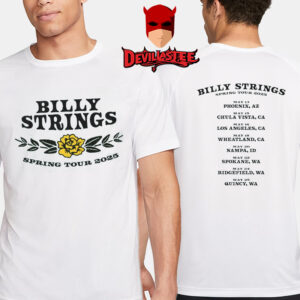 Billy Strings Yellow Rose Of Texas Spring Tour 2025 Two Sided T-Shirt