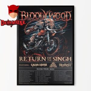 Bloodywood EU UK Tour 2025 Return Of The Singh Tour Dates Home Decor Poster Canvas