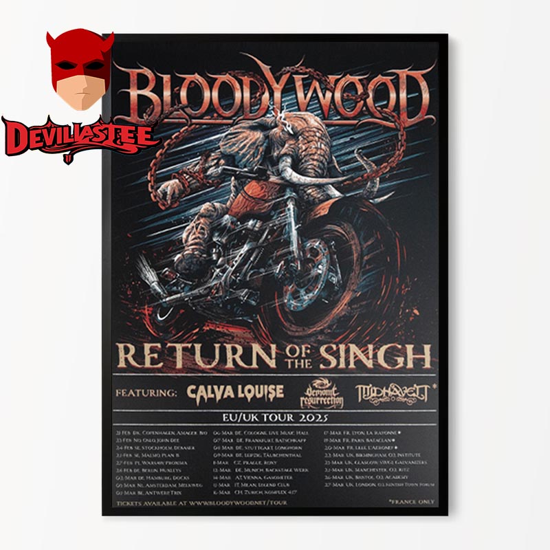 Bloodywood EU UK Tour 2025 Return Of The Singh Tour Dates Home Decor Poster Canvas Bloodywood EU UK Tour 2025 Return Of The Singh Tour Dates Home Decor Poster Canvas