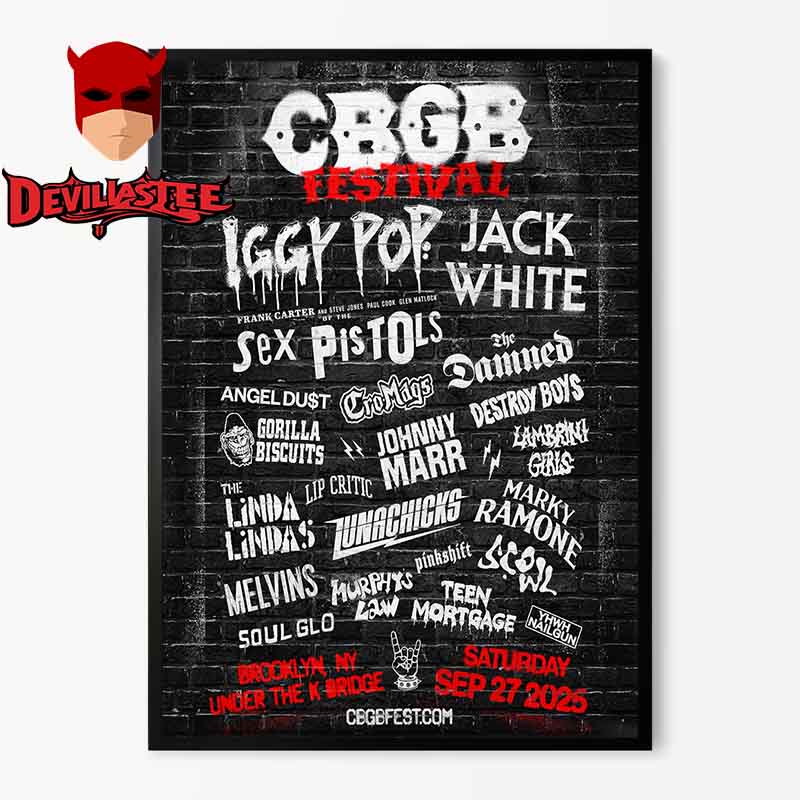 CBGB Festival 2025 Lineup Brooklyn NY Under The K Bridge On September 27th Home Decor Poster Canvas CBGB Festival 2025 Lineup Brooklyn NY Under The K Bridge On September 27th Home Decor Poster Canvas