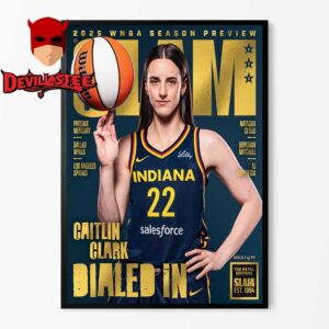 Caitlin Clark On Cover Of Slam Magazine 256 Issue 2025 Gold Metal Home Decor Poster Canvas