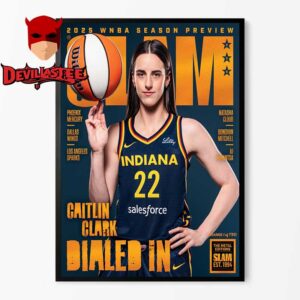 Caitlin Clark On Cover Of Slam Magazine 256 Issue 2025 Orange Metal Home Decor Poster Canvas