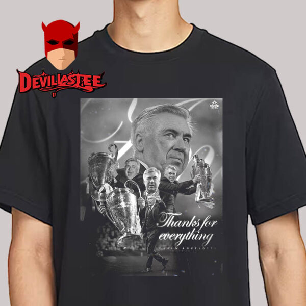 Carlo Ancelotti Leaves Real Madrid Thank You For Everthing Unisex T-Shirt
