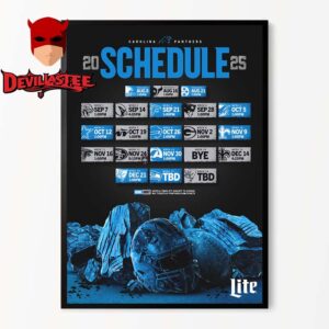 Carolina Panthers NFL 2025 Schedule Home Decor Poster Canvas