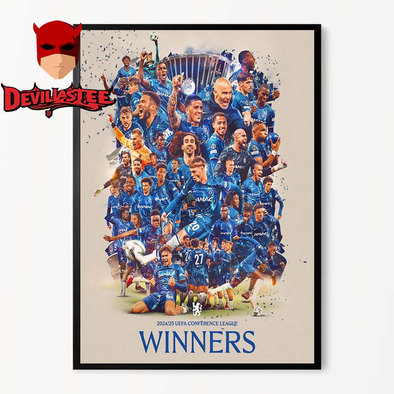 Chelsea UECL Conference League Winners Champions 2025 Home Decor Poster Canvas Chelsea UECL Conference League Winners Champions 2025 Home Decor Poster Canvas