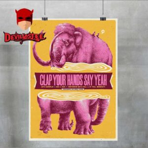 Clap Your Hands Say Yeah St Paul MN 2025 Amsterdam Bar And Hall On May 2nd Home Decor Poster Canvas