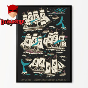 Dave Matthews Band Boston Calling 2025 Boston MA Harvard Athletic Complex On May 25th Home Decor Poster Canvas