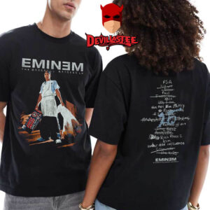 Eminem Marshall Mathers LP 25th Anniversary MMLP25 Tracklist Two Sided T-Shirt