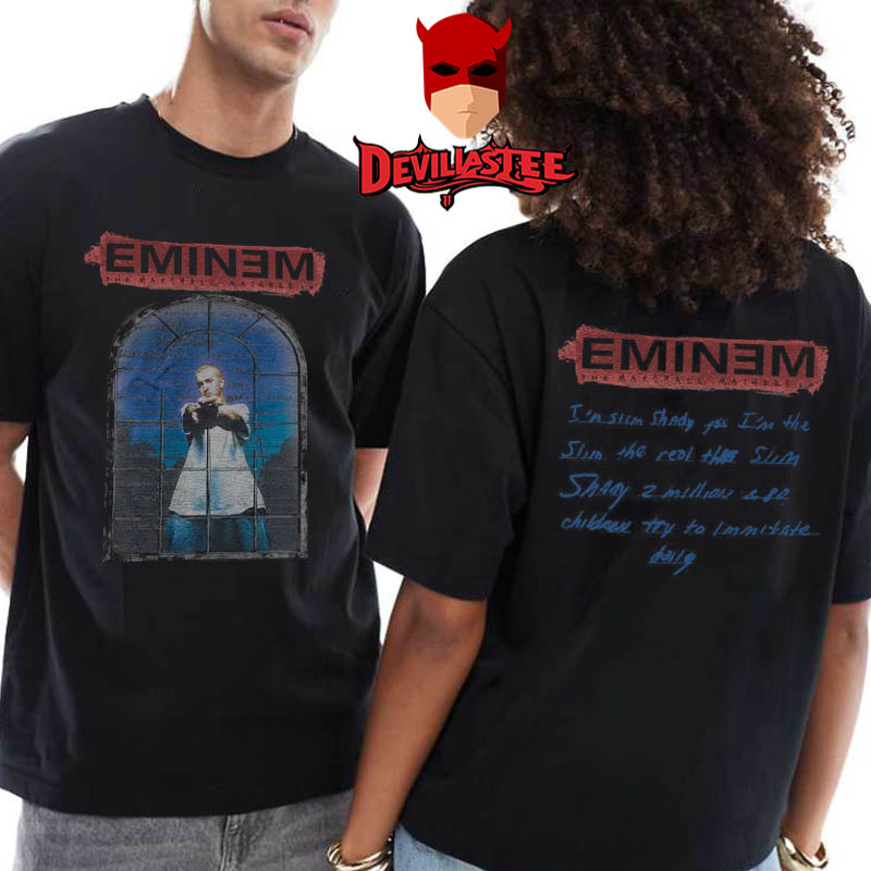 Eminem Marshall Mathers LP 25th Anniversary MMLP25 Window Two Sided T-Shirt Eminem Marshall Mathers LP 25th Anniversary MMLP25 Window Two Sided T-Shirt