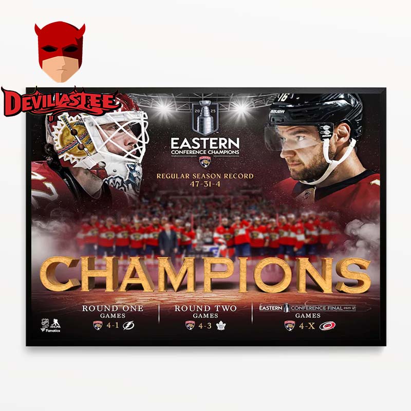 Florida Panthers 2025 Eastern Conference Champions Collage Regular Season Record Home Decor Poster Canvas Florida Panthers 2025 Eastern Conference Champions Collage Regular Season Record Home Decor Poster Canvas