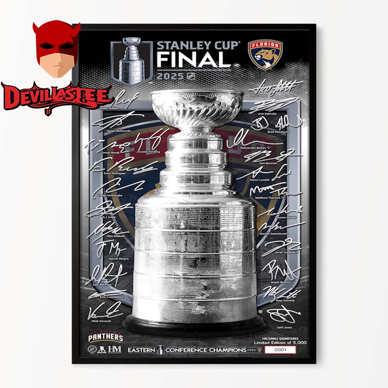 Florida Panthers 2025 Eastern Conference Champions Signature Trophy Print Limited Edition Home Decor Poster Canvas Florida Panthers 2025 Eastern Conference Champions Signature Trophy Print Limited Edition Home Decor Poster Canvas