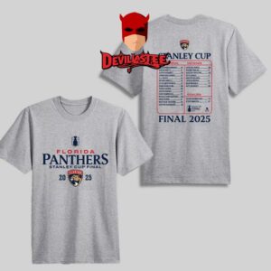 Florida Panthers 2025 Stanley Cup Final Roster Two Sided T-Shirt