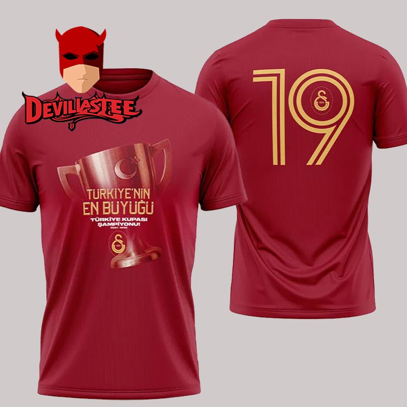 Galatasaray Turkiye Kupası Sampiyonluk 19th 2025 Two Sided T-Shirt Galatasaray Turkiye Kupası Sampiyonluk 19th 2025 Two Sided T-Shirt