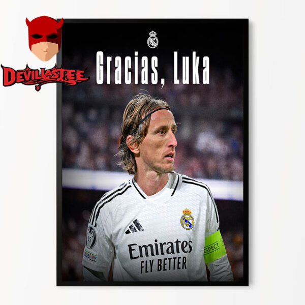 Gracias Luka Modric Announces Leaving Real Madrid Home Decor Poster Canvas