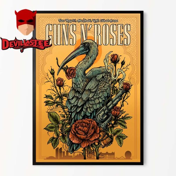 Guns N’ Roses Abu Dhabi 2025 UAE Etihad Arena On May 27th Home Decor Poster Canvas