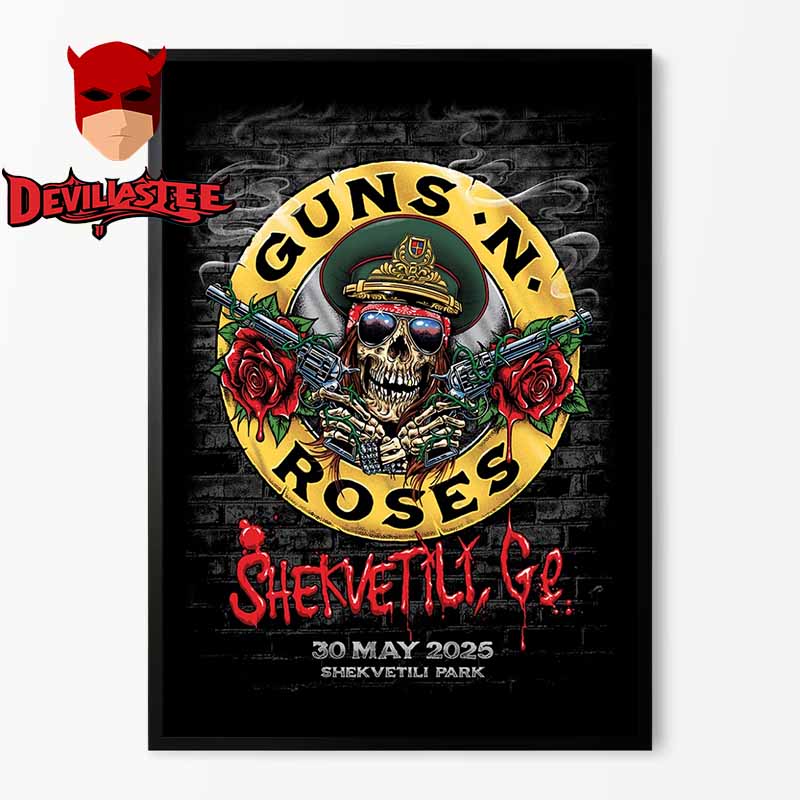 Guns N' Roses Shekvetili GE 2025 Shekvetili Park On May 20th Home Decor Poster Canvas Guns N' Roses Shekvetili GE 2025 Shekvetili Park On May 20th Home Decor Poster Canvas
