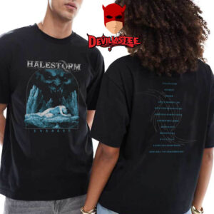 Halestorm Everest Tracklist Two Sided T-Shirt
