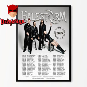 Halestorm Spring And Summer Tour 2025 Neverest Tour Dates Home Decor Poster Canvas