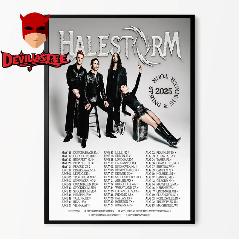 Halestorm Spring And Summer Tour 2025 Neverest Tour Dates Home Decor Poster Canvas Halestorm Spring And Summer Tour 2025 Neverest Tour Dates Home Decor Poster Canvas