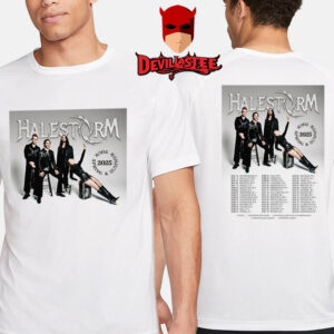 Halestorm Spring And Summer Tour 2025 Neverest Tour Dates Two Sided T Shirt