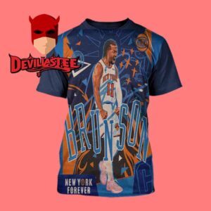 Jalen Brunson New York Knicks vs Boston Celtics NBA Playoffs 2025 All Over Print T-Shirt